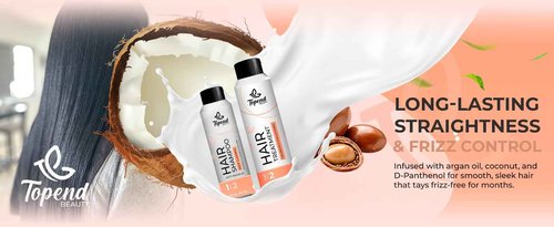 Topend Beauty Keratin Hair Treatment Kit – 470ml | Organic Straightening & Anti-Frizz System with Clarifying Shampoo | Formaldehyde-Free | Smooth, Shine & Repair All Hair Types