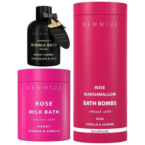 Luxury Romantic Bath Set Gifts for Women and Men - Pack of 3
