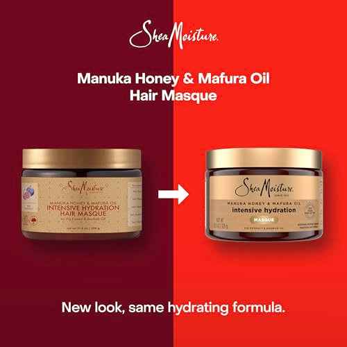 SheaMoisture Intensive Hydration Hair Masque Manuka Honey & Mafura Oil For Dry, Damaged Hair Deep Conditioning Hair Treatment 11.5 oz