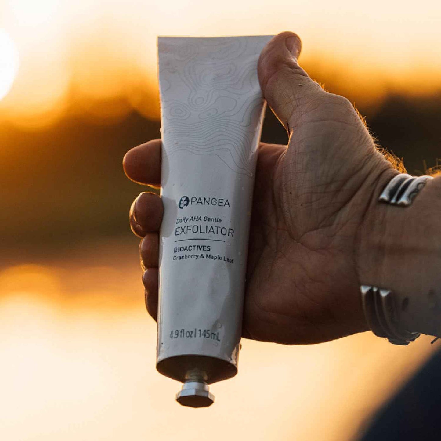 Pangea Organics - Natural Cranberry + Maple Leaf Daily AHA Gentle Exfoliator | Vegan, Non-Toxic, Sustainable Clean Beauty (Aluminum Tube, 4.9 oz | 145 ml)