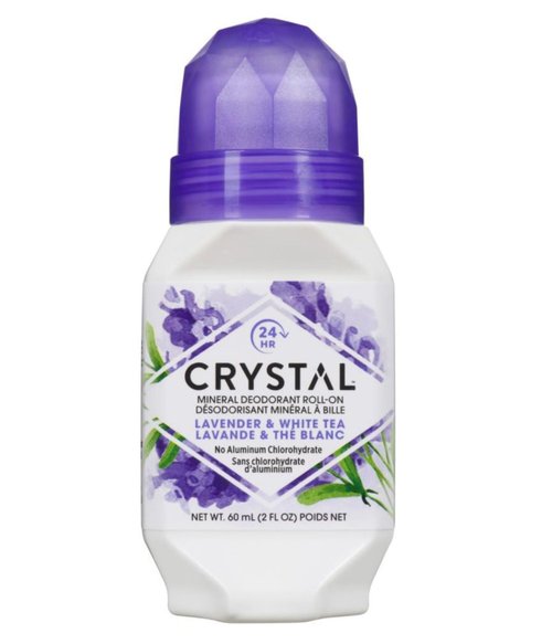 Crystal Mineral Deodorant Roll-On, Lavender & White Tea 2.25 oz (Pack of 12)