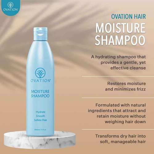 Ovation Hair 3-Step Bundle for Dry, Color-Treated Hair - with Moisture Shampoo, Cell Therapy Hair Growth & Healthy Scalp Treatment, Color Conditioner - Brighten, Nourish, & Hydrate Dyed/Bleached Hair