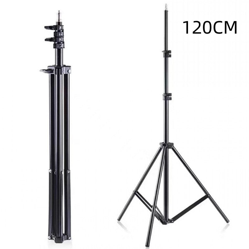 Portable Live Broadcast Tripod Stand with Adjustable Light Mounts