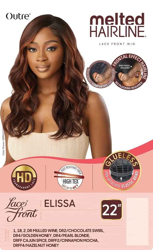 Outre Lace Front Wig - Melted Hairline - Elissa (OFF BLACK 1B)