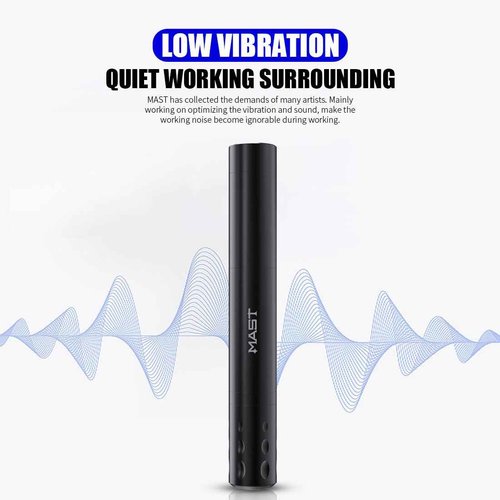 Mast Tour Fly Tattoo Gun Pen Wireless Machine Rotary Mcore-A Motor Thin Grip Rca Jack Digital Battery Power Supply (Pink)