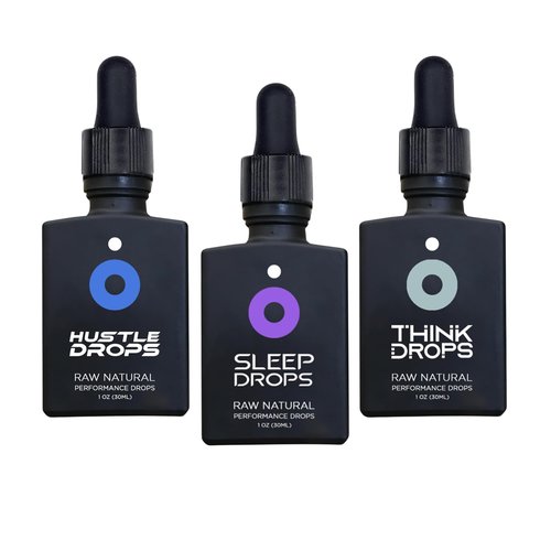 DropFx Hustle, Sleep, and Think Drops - 3-in1 Bundle, Fast-Acting, Fast-Absorbing Liquid Formula, Supplement