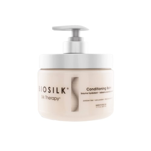 Biosilk Silk Therapy Conditioning Balm, Restores Shine & Smoothness, Deep Conditioning Treatment, Sulfate, Paraben & Cruelty-Free, 11 Oz