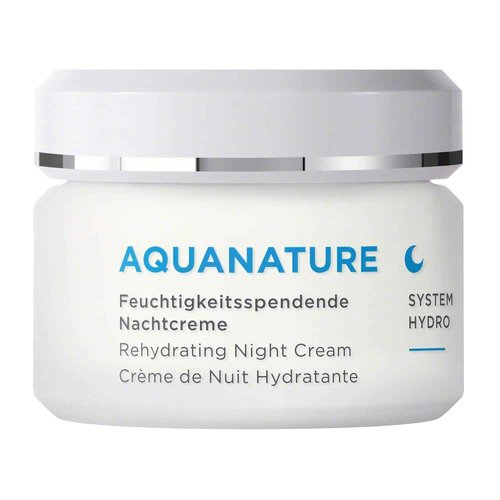 ANNEMARIE BÖRLIND - AQUANATURE Rehydrating Night Cream - Papyrus and Glasswort Extracts for Lasting Hydration - Nourishes, Regenerates, Rehydrates - 1.69 Fl Oz