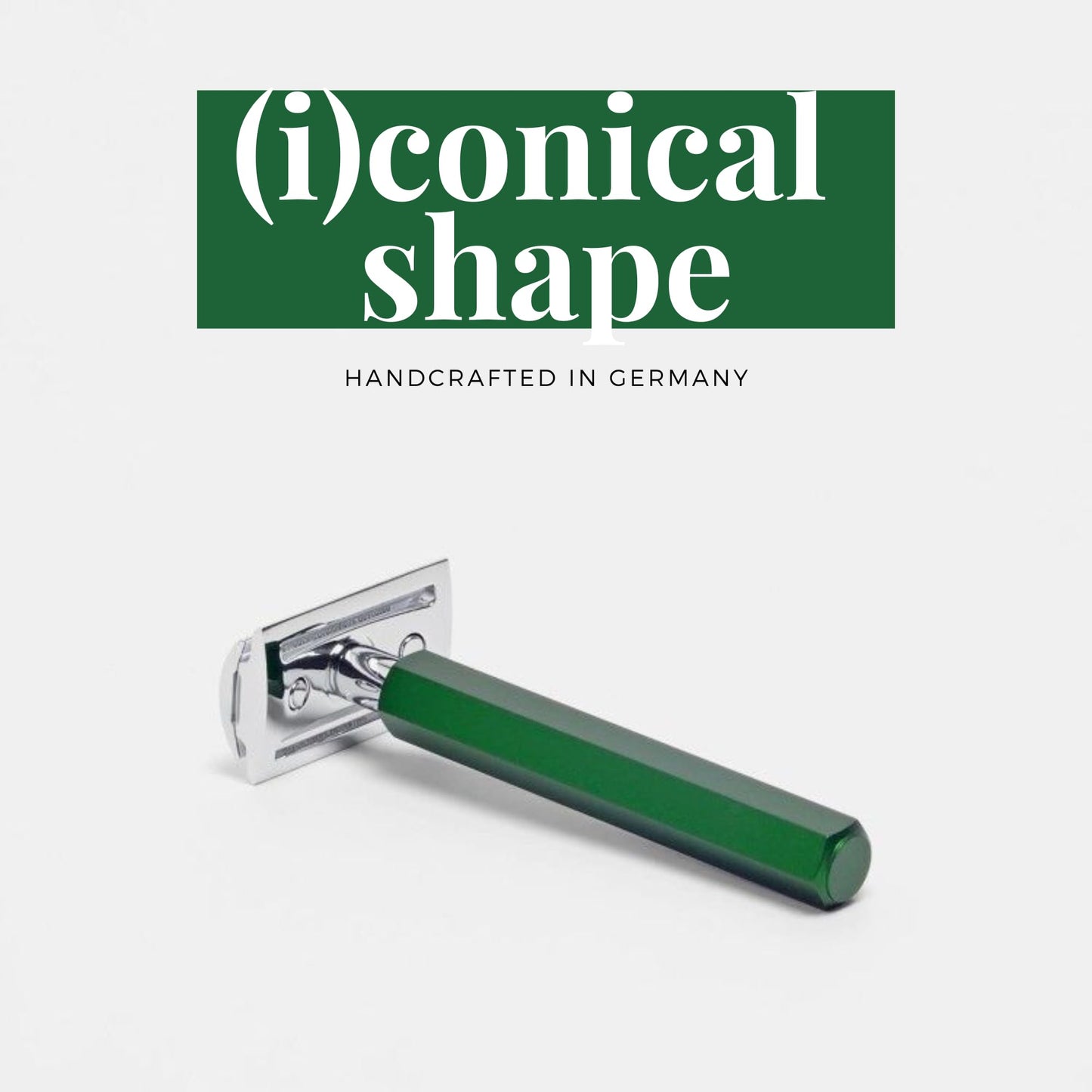 MÜHLE HEXAGON Forest Double Edge Safety Razor (Closed Comb) For Men - Perfect for Every Day Use, Barbershop Quality Close Smooth Shave