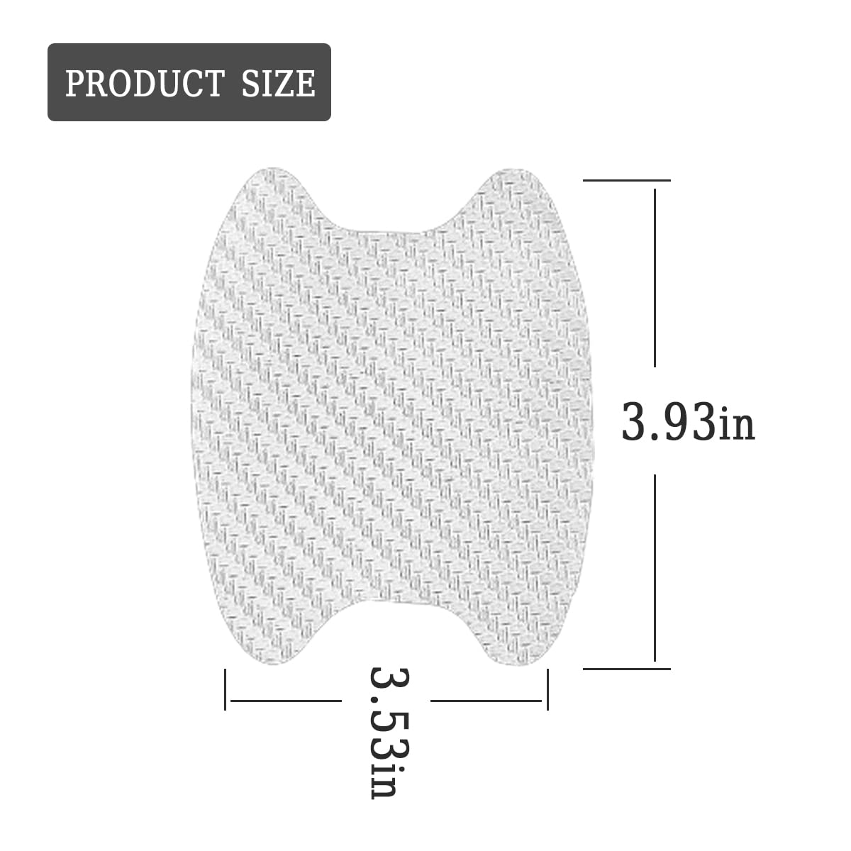 4PCS Carbon Fiber Anti-Scratches Car Door Cup Protector, Non-Marking Auto Door Handle Protective Film, Universal for Most Car Handles (Silver/4PCS)