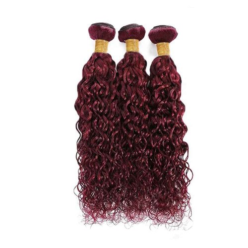 Ailabi Brazilian Burgundy 99J Human Hair Bundles 12 14 16 Inch Water Wave Curly Bundles Human Hair 12A Unprocessed Virgin Hair Weave for Black Women