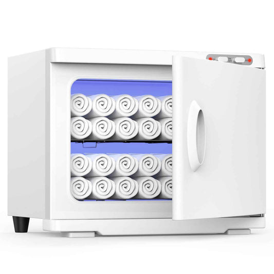 HYTOBP 22L Towel Warmer, Large Hot Towel Warmer for Spa, 2-in-1 Professional Cabinet for Facials Esthetician Beauty Salon and Barber(White)