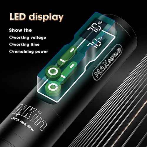 INKin Tattoo Gun Kit for Beginners Complete Set, Wireless Tattoo Machine Kit 3400mAh Battery Rotary Tattoo Pen Power Supply 20Pcs Revo Cartridge Needles Assorted 9Pcs Tattoo Inks for Artists (CL2 Max)