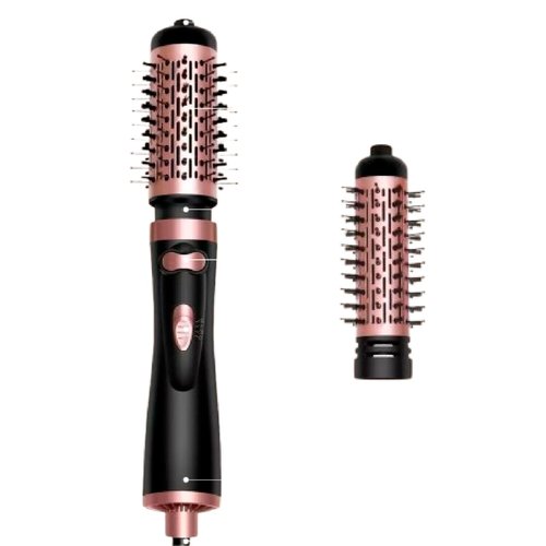 Automatic Curling Comb, inch Ceramic, Ionic The hot Rounding Brush smooths Your Hair and Helps You Look Better Take Care of Your own Makeup, Constant Temperature 2-in-1 (Rose Gold)