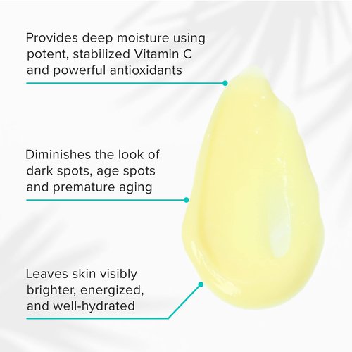 ClarityRx C-Results Vitamin C Hydrating Antioxidant Face Cream, Natural Plant-Based Anti-Aging Facial Moisturizer for Brighter Skin (1.7 oz)