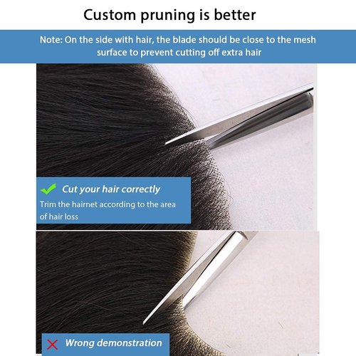 Maweilar Frontal Hairpiece for Men, Hair Extension Hairline Loss Straight Tape in Human Hair Toppers Replacement Toupee (Natural Black, 0.78"x6.3", 6")