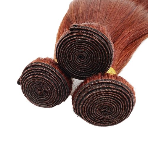 Reddish Brown Human Hair Bundles 22 24 26 Inch Straight Color 33 Copper Red Bundle Human Hair Extension Double Weft Unprocessed Brazilian Virgin Hair for Black Women