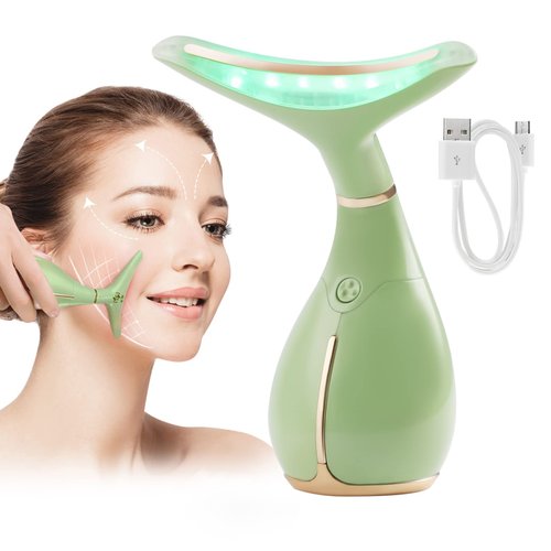 Ms.W Red Light Facial Massager, Skin Care Tools for Face and Neck Beauty Device, Electric Facial Massage Tool with Heating and 3 Massage Modes