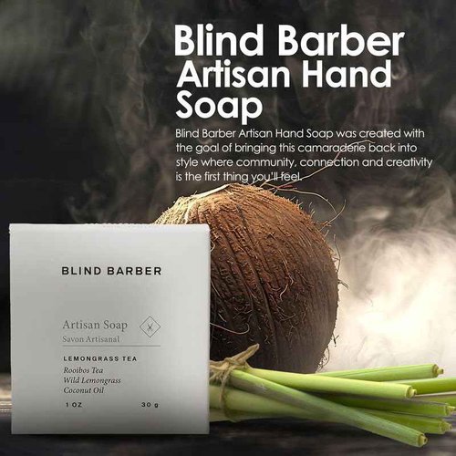 World Amenities Blind Barber Artisan Hand Soap Square - Case of 300 - Organic Hand Soap Bar Set