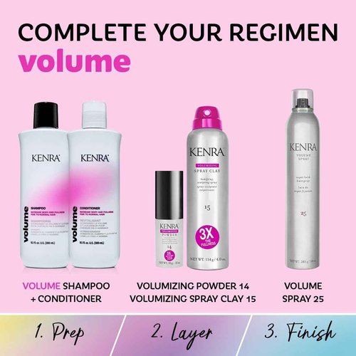 Kenra Professional Volume Shampoo & Conditioner Set | Creates Body, Bounce & Fullness | Increases Volume up to 45% | Adds Shine | Color Safe | Fine To Normal Hair