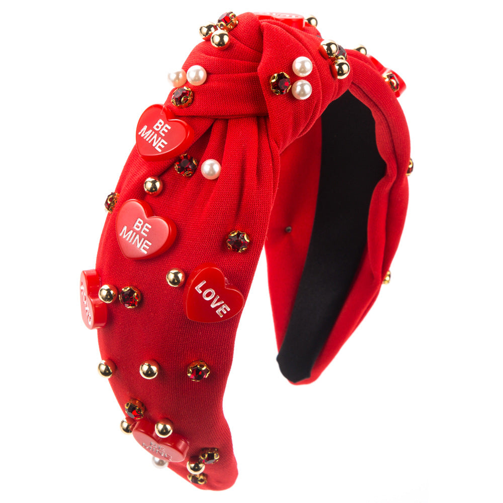 Rhinestone Pearl Hair Headband for Women