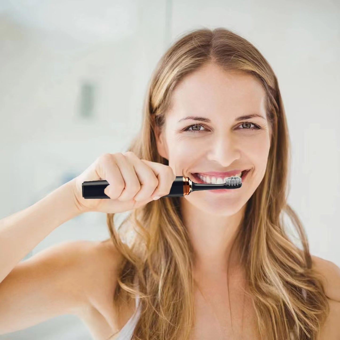 Generic JDHAVMOS Sonic Toothbrush-Rechargeable, Ultra Whitening 40,000 VPM Powerful Electric Toothbrush and Cleaning Station,Black(Pack of 4Brush Heads &1Travel Case &Toothbrush Holder)