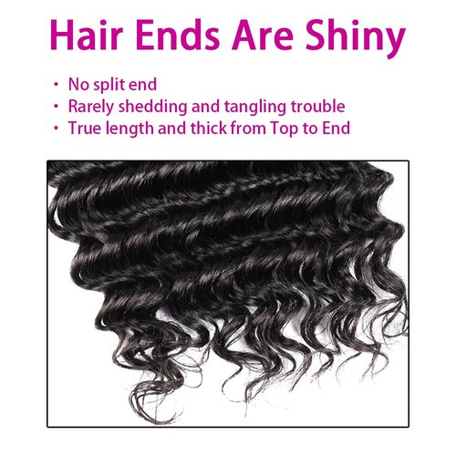 Human Braiding Hair 100g 2 Bundles 24 Inch Deep Wave Bulk Human Hair for Braiding No Weft Bundle 12A Brazilian Virgin Curly Human Hair Extensions for Boho Braids Wet and Wavy Human Hair Braiding Hair