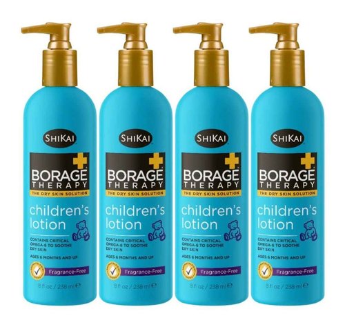 Shikai Borage Dry Skin Therapy Childrens Lotion - 8 Oz, 4 pack