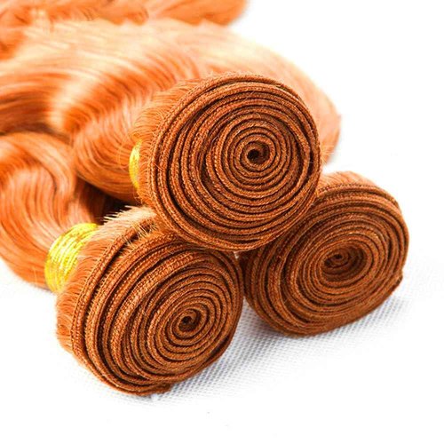 24 24 24 inch WuvuSnm Ginger Human Hair Bundles 350 Body Wave Bundle Ginger Orange Human Hair 3 Bundles Same Length
