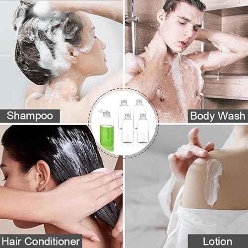 Travel Size Containers Plastic Travel Bottles for Toiletries Leak Proof Squeeze Bottle with Flip Cap TSA Approved 3.4oz/100ml Small Bottles for Liquids, Shampoo & Lotion (5 Pack)