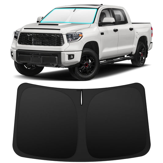 INSAUTO Foldable Windshield Sun Shade for Toyota Tundra 2007-2021, Heat & UV Protection Car Sunshade with Storage Bag, Keep Interior Cool & Easy Installation