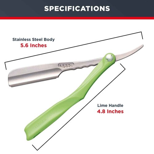 Feather Artist Club Lime SS Folding Handle Razor