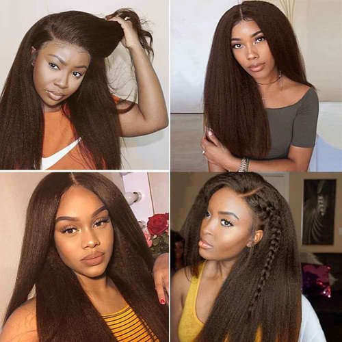 Condescension Human Hair Bundles 24 26 28 Inch Color 4 Kinky Yaki Wave Human Hair Bundles Unprocessed Brazilian Virgin Hair for Black Women