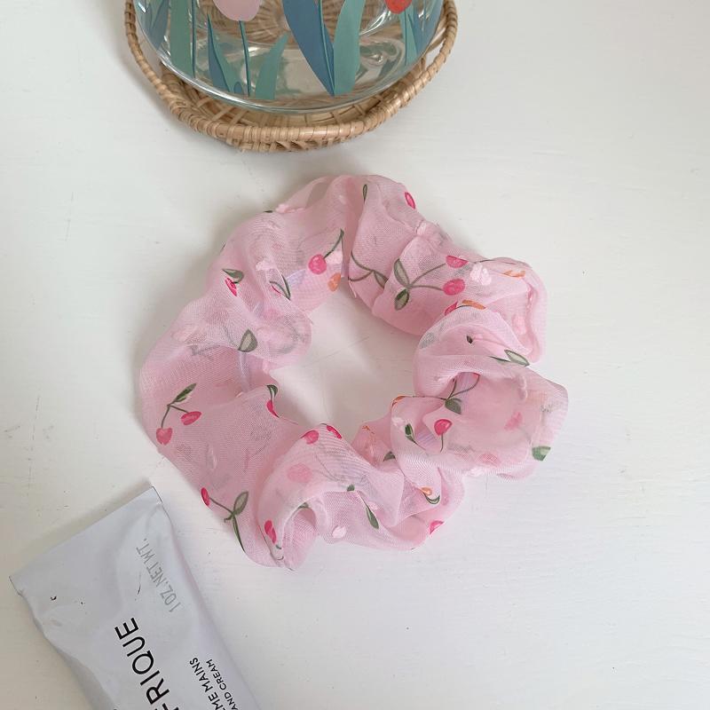 Korean Fruit Pig Large Intestine Hair Ring Organza Hair Accessory for Women