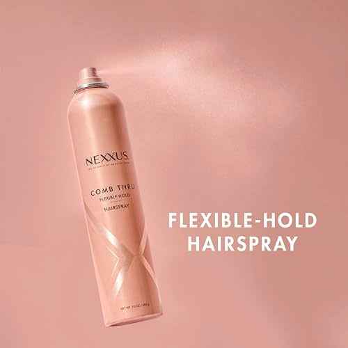 Nexxus Comb Thru Flexible Hold Hair Spray, Brushable Finish, 72H Humidity Shield, 10 oz