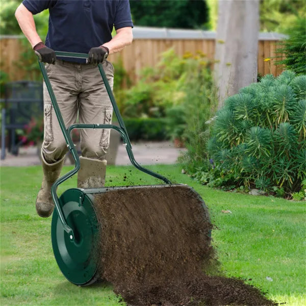 24-Inch Heavy-Duty Metal Mesh Compost Spreader - 2.7 Cu.ft