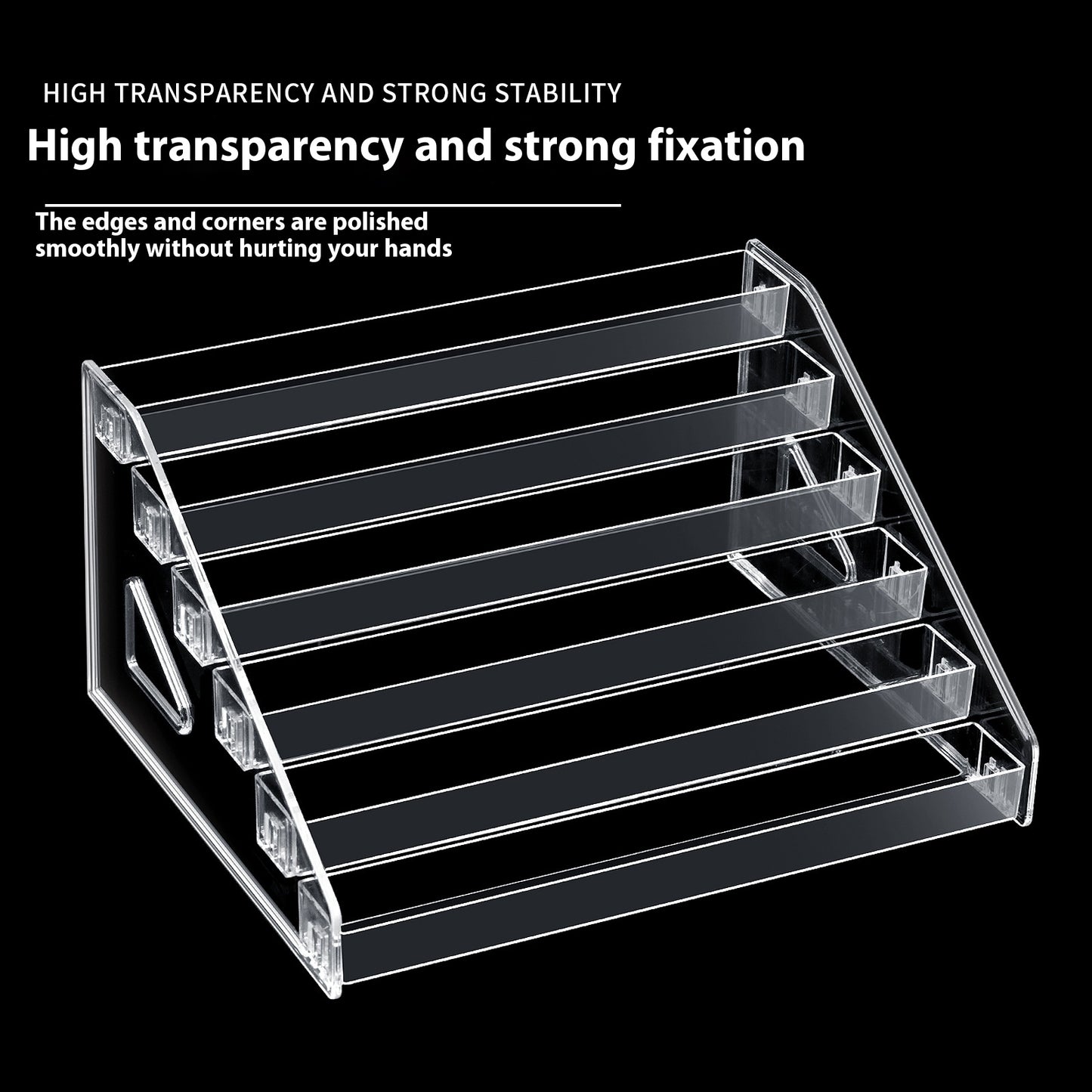 Multi-Layer Acrylic Nail Polish Display Rack - Clear Storage Organizer