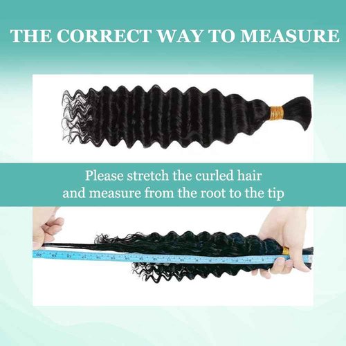 LEISWISS Human Braiding Hair for Boho Braids T30 150g 6 Bundles/Pack 18 Inch Deep Wave Bulk Human Hair for Braiding Virgin Ombre Braiding Hair Extensions Wet And Wavy Human Boho Braiding Hair Bundles