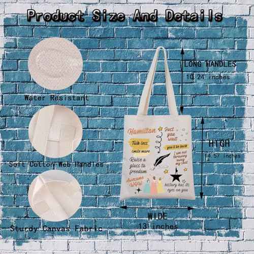 MNIGIU Musical Merch Theatre Gift Musical Tote Bag Musical Fan Gift