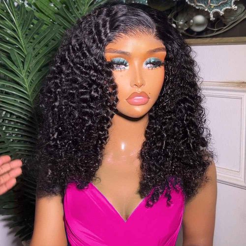 HENGROSE 5x8 Bob Wig Human Hair Glueless Wigs Human Hair Pre Plucked Pre Cut Deep Wave HD Lace Closure Wigs Human Hair 210% Density Wear And Go Glueless Wig (14inch)