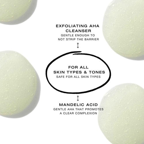 Biba De Sousa The Mandelic Scrub - Gentle AHA Exfoliation - Invigorating Daily Facial Cleanser For All Skin Types - (8 oz)