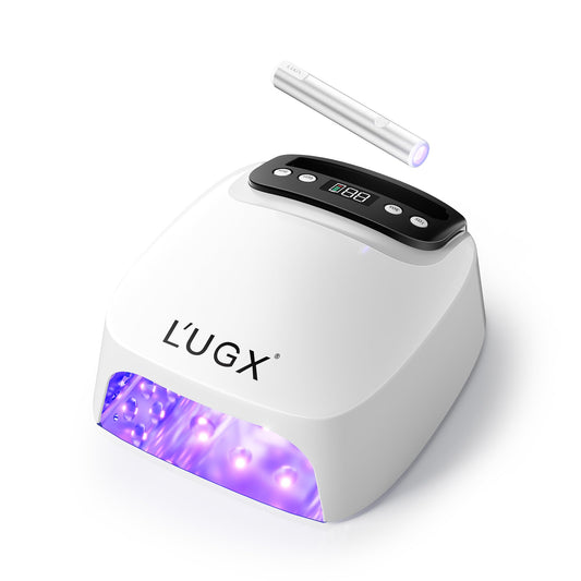 L'UGX 2 in 1 UV LED Nail Lamp, Rechargeable UV Light for Gel Nails, Coredless Nail Dryer with Handheld Gel Light for Nail Polish, Perfect for Home Salon Manicure