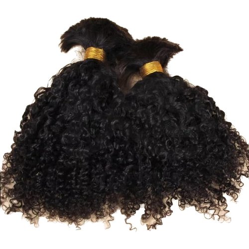 Limited Beauty Afro Kinky Bulk Human Hair Extensions 100% Unprocessed Brazilian Virgin Micro Kinky Curly Braids Hair Braids Double Drawn Full End Bulk Hair 20 Inch 100g - Black