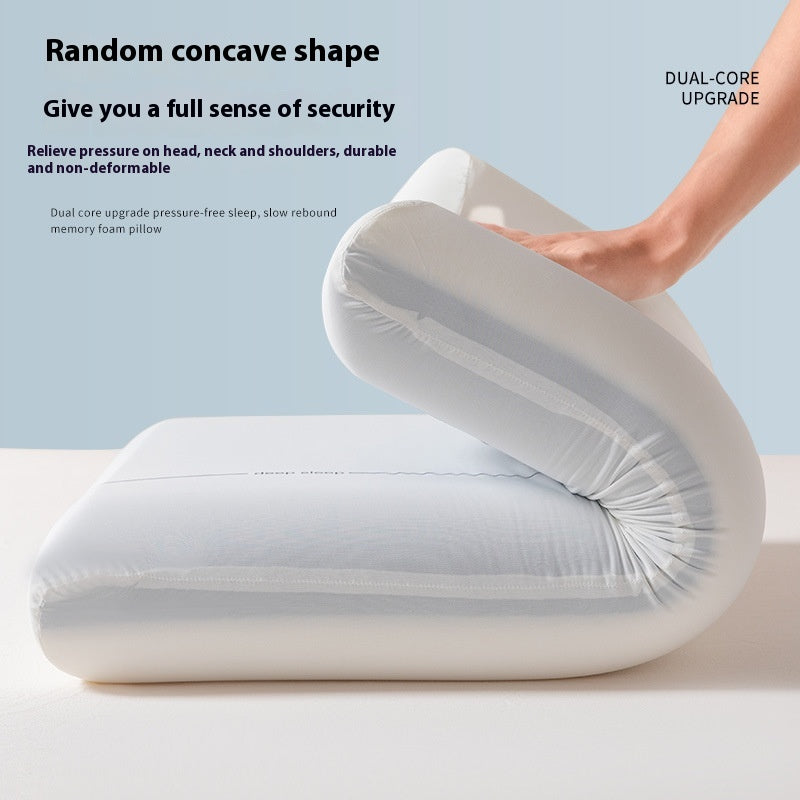 Memory Foam Neck Pillow for Side Sleepers - Double Core Support