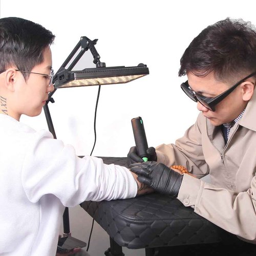 Tattoo Lighting Lamp,288 - Bead LED Polarized Tattoo Working Light Video Photography Lights with Adjustable Stand (47-65in) ，Tattoo Vision Glasses ，CPL Filter Lens &Remote Control for Tattoo Studio