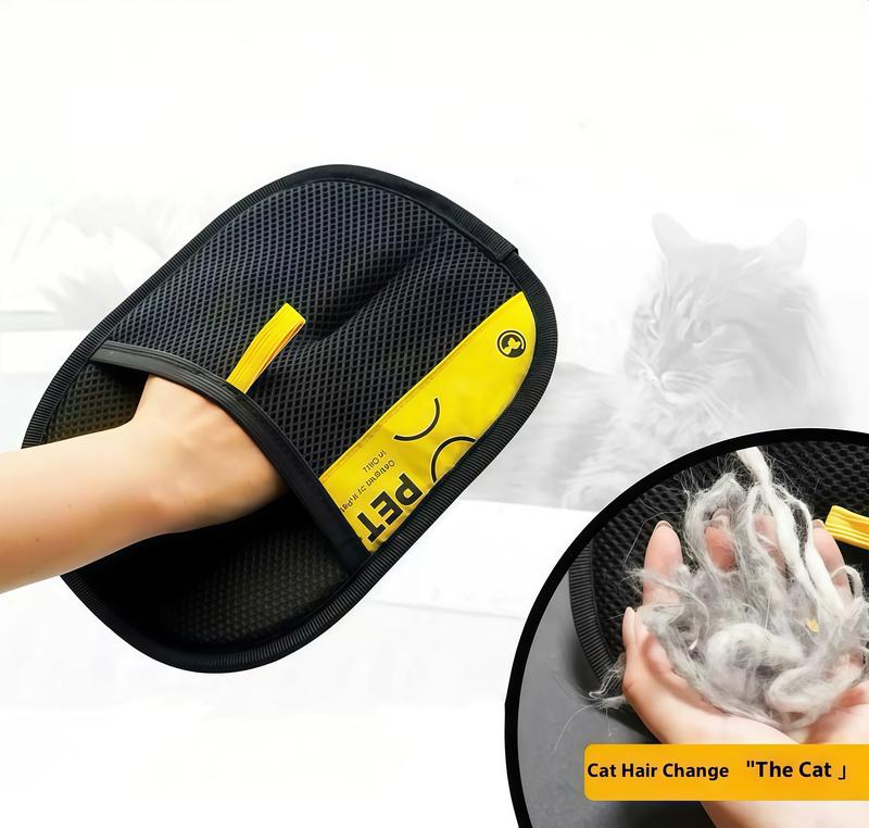 Pet Hair Remover Gloves for Cats and Dogs - Static Electricity Hair Absorber & Grooming Brush Set