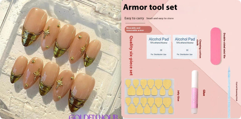 Professional Press-On Nail Patches - Easy Application Nail Art Set