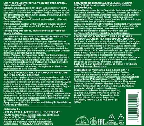 Bundle of Tea Tree Special Shampoo Aluminum Bottle, 16.9 oz + Tea Tree Special Shampoo Refill Pouch 33.8 fl. oz.