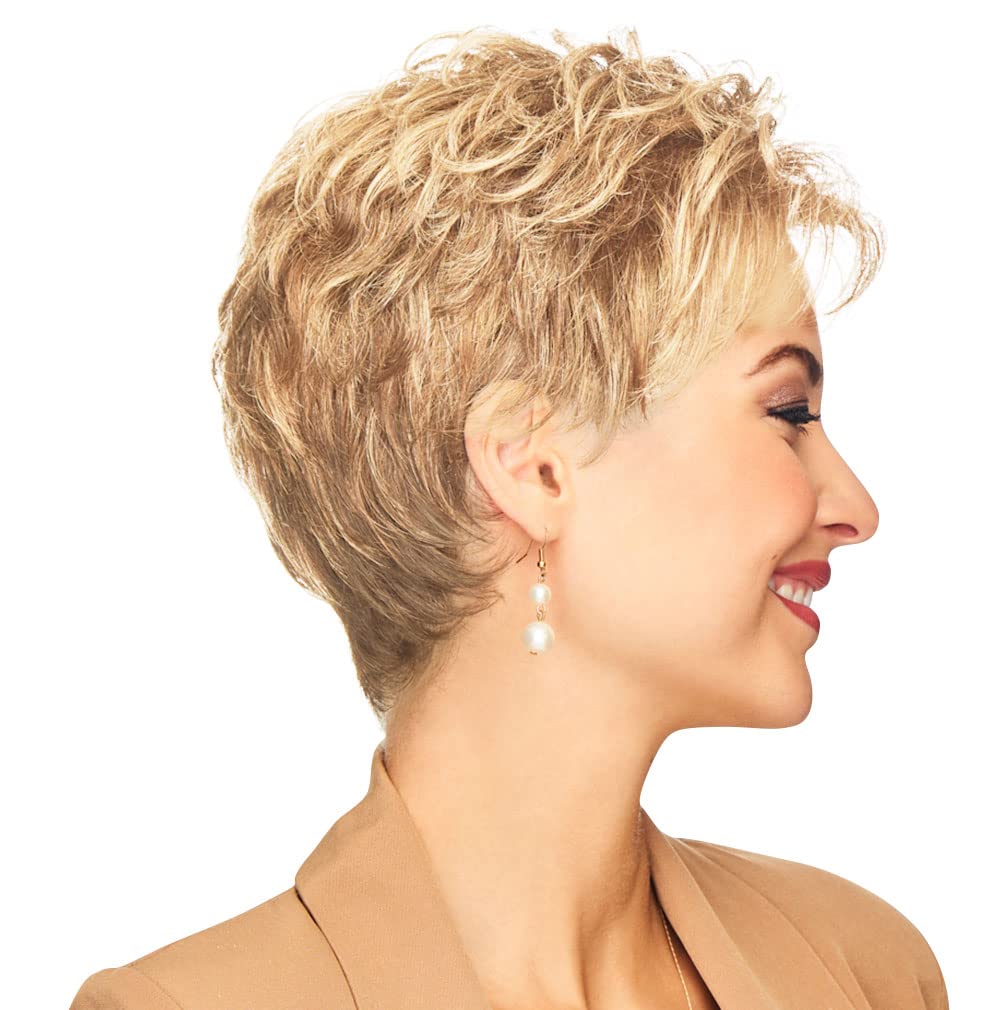 hairuwear Eva Gabor Acclaim Short Layered Average Size Comfort Cap Wig, Honey Mist