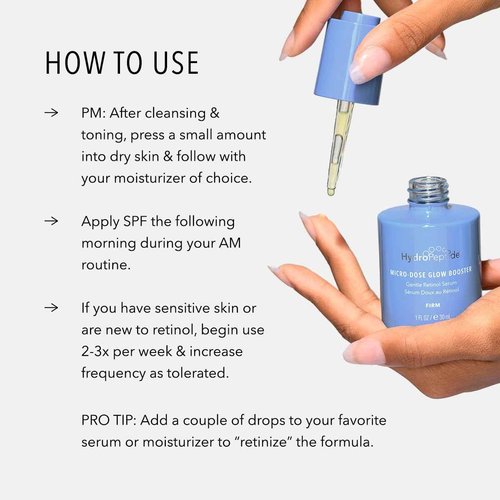 HydroPeptide Micro-Dose Glow Booster, Gentle Retinol Oil-Based Serum, 1 Ounce